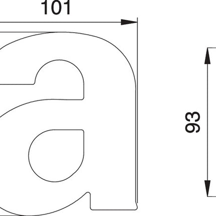 EDI Hausnummer Buchstabe a Edelstahl matt ( 3000261324 )