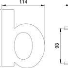 EDI Hausnummer Buchstabe b Edelstahl matt ( 3000261325 )
