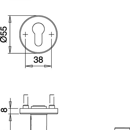 EDI Feuerschutzgarnitur Riva FS 103/103 Edelstahl F00 D/D ( 3000261396 )