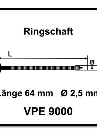 Bostitch N89C-2K-E Druckluft Coilnagler ST 50-90mm 4,8-8,3bar + 9000x Coilnägel 64mm + Koffer - Toolbrothers