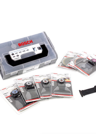 Bosch GOP 18 V-28 Professional Brushless Akku Multi Cutter Starlock Plus in L-Boxx ( 06018B6001 ) mit 7-tlg. Zubehörset für Trockenbau ( 06159975E6 ) - Toolbrothers