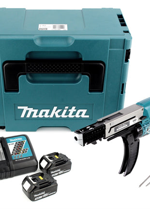 Makita DFR 750 RFJ Akku Magazinschrauber 18 V 45-75mm + 2x Akku 3,0Ah + Ladegerät + Makpac - Toolbrothers