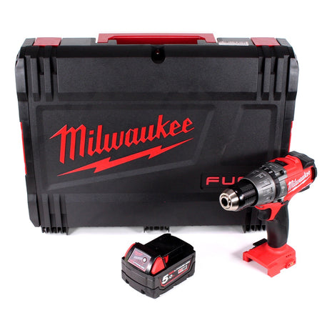 Milwaukee M18 FPD-501 Akku Schlagbohrschrauber 135 Nm im HD System Koffer mit 1x M18 B5 5,0 Ah Akku - Toolbrothers