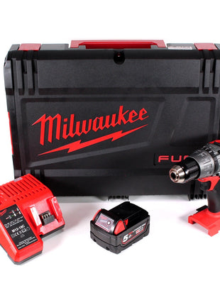 Milwaukee M18 FPD-501C Akku Schlagbohrschrauber 135 Nm im HD System Koffer mit 1x M18 B5 5,0 Ah Akku und M12-18C Ladegerät - Toolbrothers