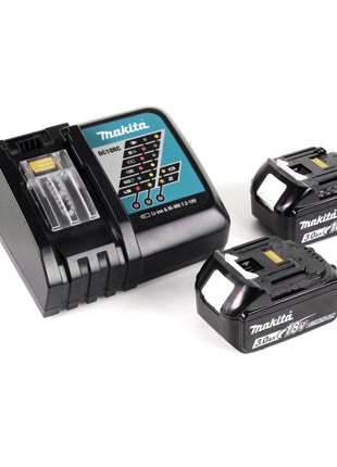 Makita DTM 51 RFJX2 Akku Multifunktionswerkzeug 18 V + 2x Akku 3,0 Ah + Ladegerät + 39 tlg. Zubehör Set + Makpac - Toolbrothers