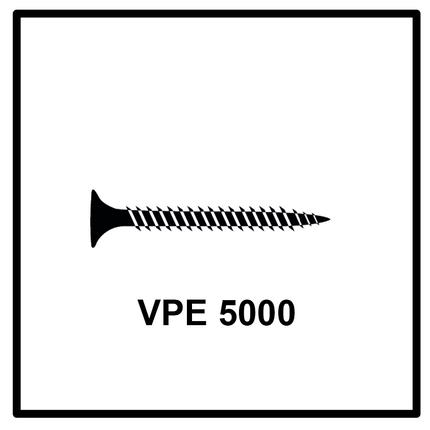 Technofast GF3535TD 5000 x Gipskartonschrauben Trockenbauschrauben 3,5 x 35 PH2 Feingewinde - Toolbrothers