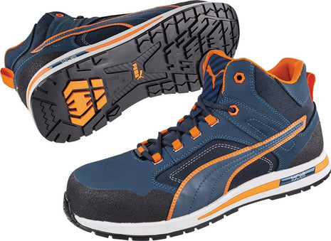 Bottes de sécurité PUMA Crosstwist MID taille 43 bleu/orange ( 4000374568 )