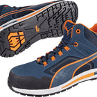 PUMA Sicherheitsstiefel Crosstwist MID Größe 45 blau/orange ( 4000374570 )