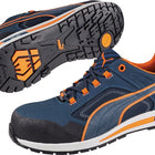 PUMA Sicherheitsschuh Crosstwist LOW Größe 45 blau/orange ( 4000374605 )