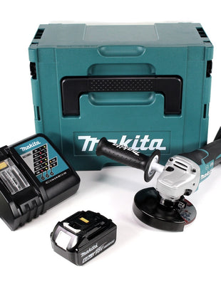 Makita DGA 517 RG1J Akku Winkelschleifer 18 V 125 mm Brushless + 1x Akku 6,0 Ah + Ladegerät + Makpac - Toolbrothers