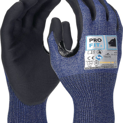 PRO FIT Schnittschutzhandschuhe Schnittstop Pro Größe 9 blau/schwarz ( 4000391285 )