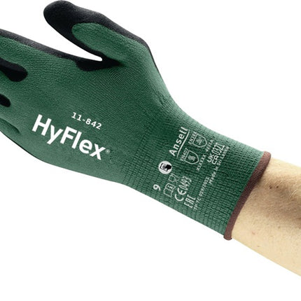 ANSELL Handschuhe HyFlex 11-842 Größe 10 schwarz/grün ( 4000391310 )