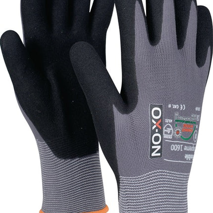 OX-ON Handschuhe Flexible Supreme 1600 Größe 8 schwarz/hellgrau ( 4000391364 )