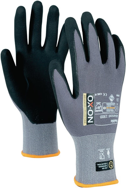 handschuhe größe 128 OX-ON Handschuhe Flexible Advanced 1900 Größe 9 schwarz/hellgrau ( 400 – Toolbrothers