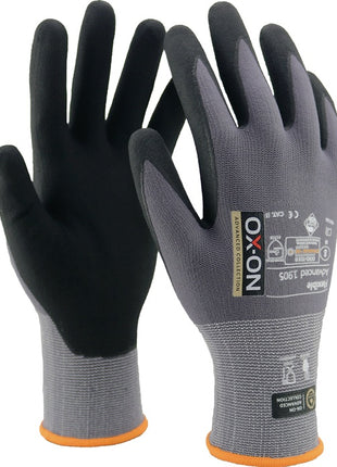 OX-ON Handschuhe Flexible Advanced 1905 Größe 9 schwarz/hellgrau ( 4000391387 )