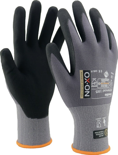 OX-ON Handschuhe Flexible Advanced 1905 Größe 12 schwarz/hellgrau ( 4000391390 )