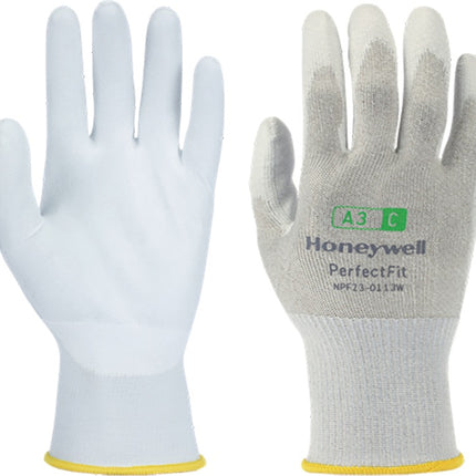 HONEYWELL Schnittschutzhandschuhe New Perfect Fit 13G PU A3/C Größe 8 weiß ( 4000391443 )