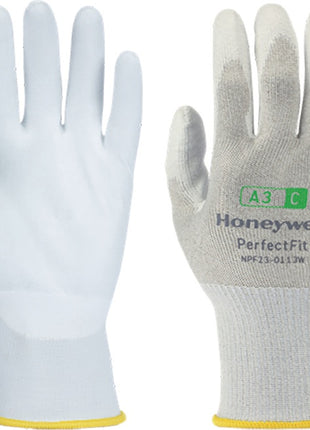 HONEYWELL Schnittschutzhandschuhe New Perfect Fit 13G PU A3/C Größe 9 weiß ( 4000391444 )