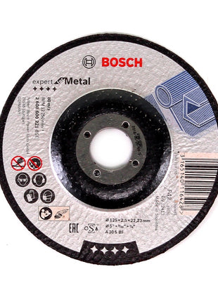 Bosch Trennscheiben für Metall - 125 x 22,23 mm, gekröpft - 25 Stück ( 2608600221 ) - Toolbrothers