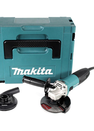 Makita GA5030RX1 Winkelschleifer 720 Watt 125 mm im Makpac + Absaughaube 5 x Trennscheibe 0,8 mm Metall + 1 x Schruppscheibe - Toolbrothers