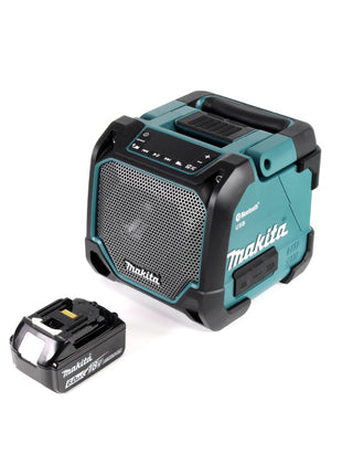 Makita DMR 202 G1 Baustellen Lautsprecher 18V - für Akku- und Netzbetrieb, mit Bluetooth-Funktion, AUX-Anschluss, USB-Port, LCD Display + 1x Akku 6,0 Ah - ohne Ladegerät - Toolbrothers