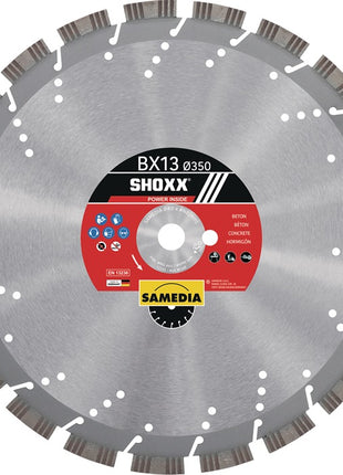 Disque à tronçonner diamanté SAMEDIA SHOXX BX13 Ø 350 mm alésage 20 / 25,4 mm (4000844263)