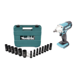Makita DTW 190 Z Akku Schlagschrauber 18 V 190 Nm + Steckschlüssel Set - ohne Akku, ohne Ladegerät