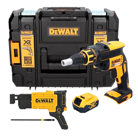 Atornillador para paneles de yeso con batería DeWalt DCF 620 NT 18 V 30 Nm sin escobillas + 1x batería 5.0 Ah + TSTAK - sin cargador