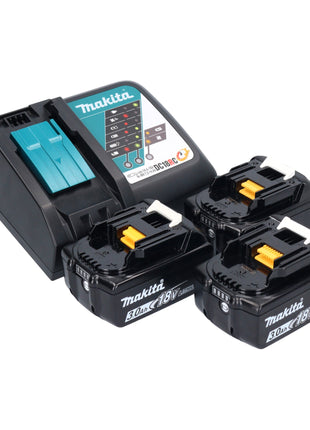 Makita DHP 482 F3JB Akku Schlagbohrschrauber 18 V 62 Nm Schwarz + 3x Akku 3,0 Ah + Ladegerät + Makpac