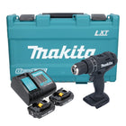 Makita DHP 482 SAKB Akku Schlagbohrschrauber 18 V 62 Nm Schwarz + 2x Akku 2,0 Ah + Ladegerät + Koffer