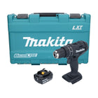 Makita DHP 482 F1KB Perceuse-visseuse à percussion sans fil 18 V 62 Nm noire + 1x batterie 3,0 Ah + coffret - sans chargeur