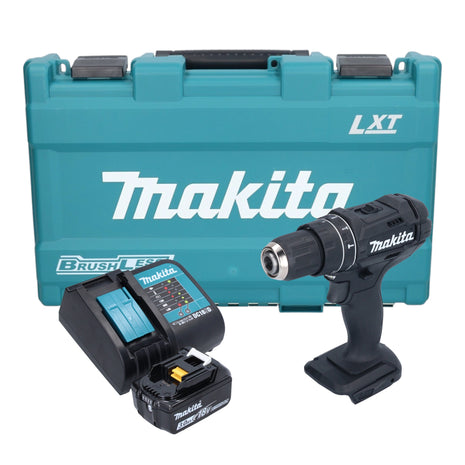 Makita DHP 482 SF1KB Perceuse-visseuse à percussion sans fil 18 V 62 Nm noire + 1x batterie 3,0 Ah + chargeur + coffret