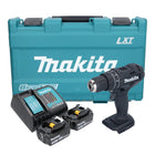 Makita DHP 482 SFKB Perceuse-visseuse à percussion sans fil 18 V 62 Nm noire + 2x batterie 3,0 Ah + chargeur + coffret