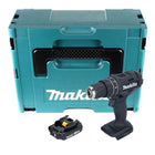 Makita DHP 482 A1JB Akku Schlagbohrschrauber 18 V 62 Nm Schwarz + 1x Akku 2,0 Ah + Makpac - ohne Ladegerät