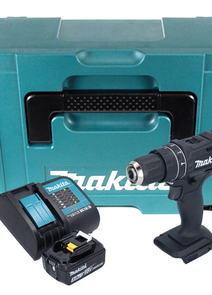 Makita DHP 482 ST1JB Akku Schlagbohrschrauber 18 V 62 Nm Schwarz + 1x Akku 5,0 Ah + Ladegerät + Makpac