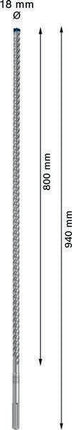 Taladro percutor BOSCH Expert SDS max-8X Ø 18 mm longitud útil 800 mm longitud 940 mm (4000909902)