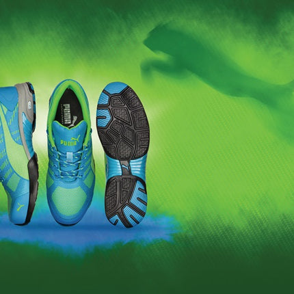 PUMA Damensicherheitsschuh Knit Blue Wns Low Größe 38 blau/grün ( 4300700652 )