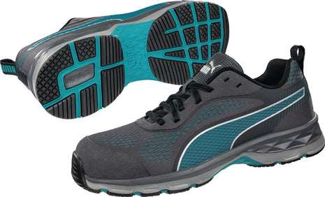 PUMA women's safety shoe FUSE KNIT size 39 grey/blue ( 4300700823 )