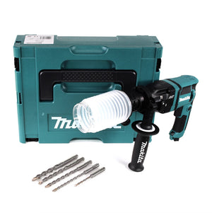 Makita HR 1841 FJ Bohrhammer 470 W SDS-Plus inkl. Koffer + Staubschutz + 5x SDS-VPlus Hammerbohrer