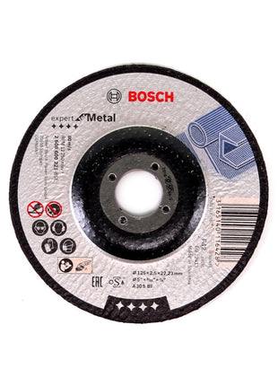 Bosch GWS 18 V-125 SC Akku Winkelschleifer 125mm brushless Solo in L-Boxx ( 06019G3400 ) + 25 x Bosch Trennscheibe für Metall - 115 x 22,23 mm, gekröpft ( 2608600221 ) - Toolbrothers