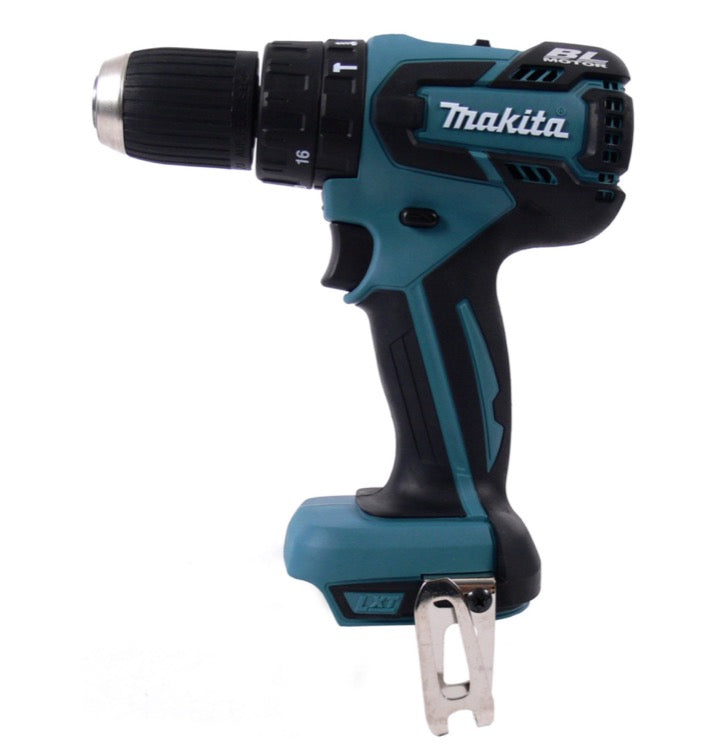 Makita DHP 459 Z Akku Schlagbohrschrauber 18V 45 Nm brushless Solo + Makita B-53811 Bit & Bohrer-Set 100-teilig
