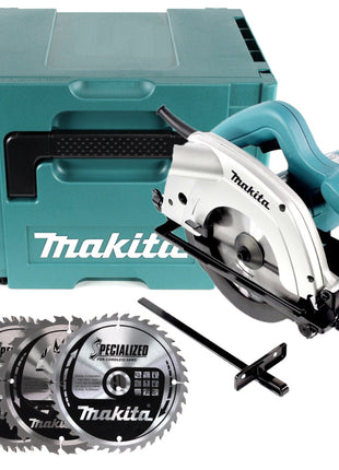 Makita 5604 R 950 Watt 165 mm Handkreissäge im Makpac inkl. 3x Kreissägeblatt für Holz - Toolbrothers