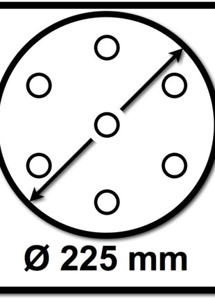 Festool STF D225 P100 GR S/25 Schleifscheibe Granat Soft ( 204222 ) für Langhalsschleifer PLANEX 225 EQ, PLANEX LHS-E 225 easy