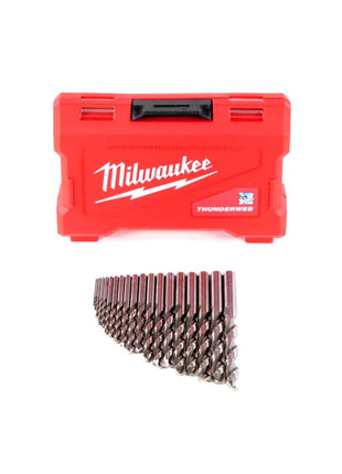 Milwaukee M18 BLDD 18 V Brushless Akku-Bohrschrauber Solo im Koffer + Milwaukee HSS-G Thunderweb Metallbohrer Kassette 19-teilig - ohne Akku, ohne Ladegerät - Toolbrothers