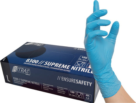 NITRAS Gants à usage unique SUPREME NITRILE taille XL bleu ( 8000236477 )