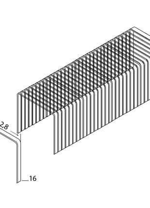 Bostitch Klammern 5.000 Stk. 80er Klammerserie 16 mm Länge ( 1801601Z ) - Toolbrothers