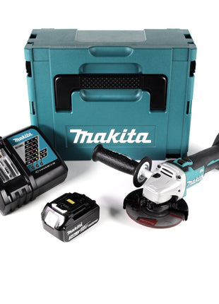 Makita DGA 511 RF1J Akku Winkelschleifer 18 V 125mm Brushless + 1x Akku 3,0Ah + Ladegerät + Makpac - Toolbrothers