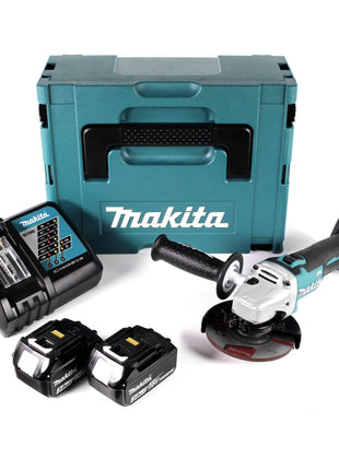 Makita DGA 511 RFJ Akku Winkelschleifer 18V 125mm Brushless + 2x Akku 3,0Ah + Ladegerät + Makpac - Toolbrothers