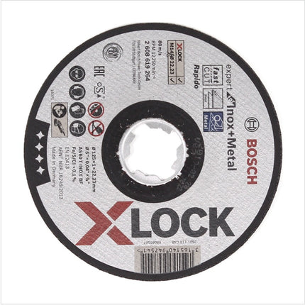 Bosch Trennscheiben X-LOCK 125 x 22,23mm Expert for Inox & Metal gerade ( 25x 2608619264 ) - Toolbrothers