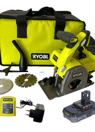 RYOBI R18MMS-120S Akku Multimaterialsäge 18 V 85 mm ( 5133005296 ) + 1x Akku 2,0 Ah + Ladegerät + Softtasche